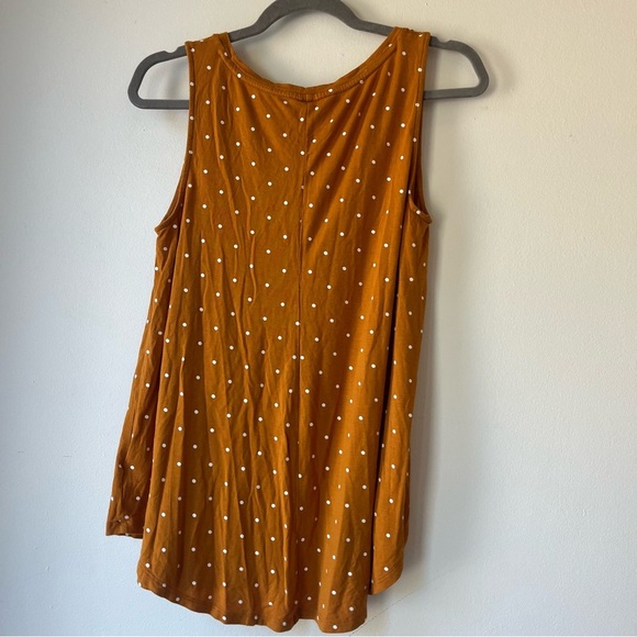 Old Navy Luxe Rust Orange White Polka Dot Sleeveless Tank Top Women’s Size M - Picture 7 of 7